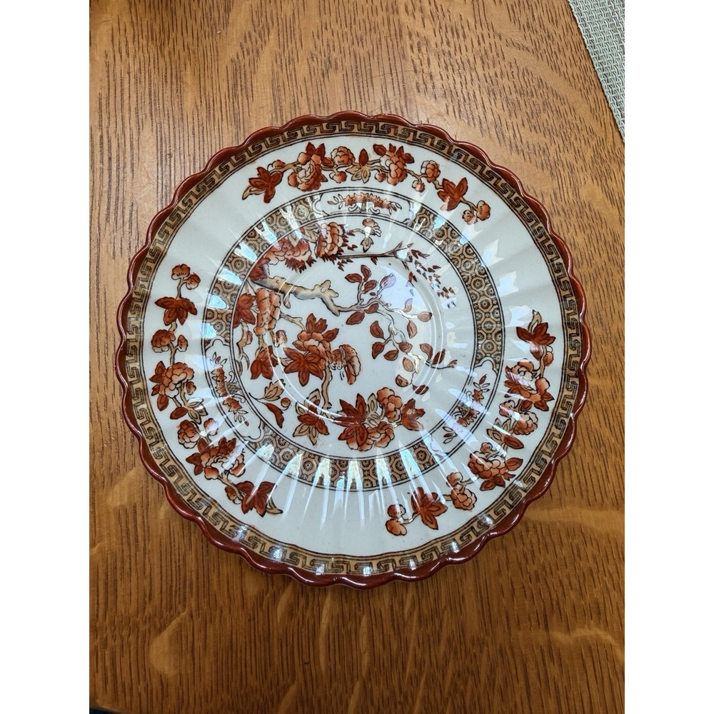Copeland Spode India Tree Red Orange Demitasse 4.75" Saucer Only MINT